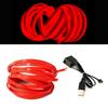 USB EL Wire 10 M/5 M/3 M Гибкая неоновая световая трубка DC 5 В Неоновая трубка Освещение салона автомобиля Световая полоса для внутренней отделки Декоративная