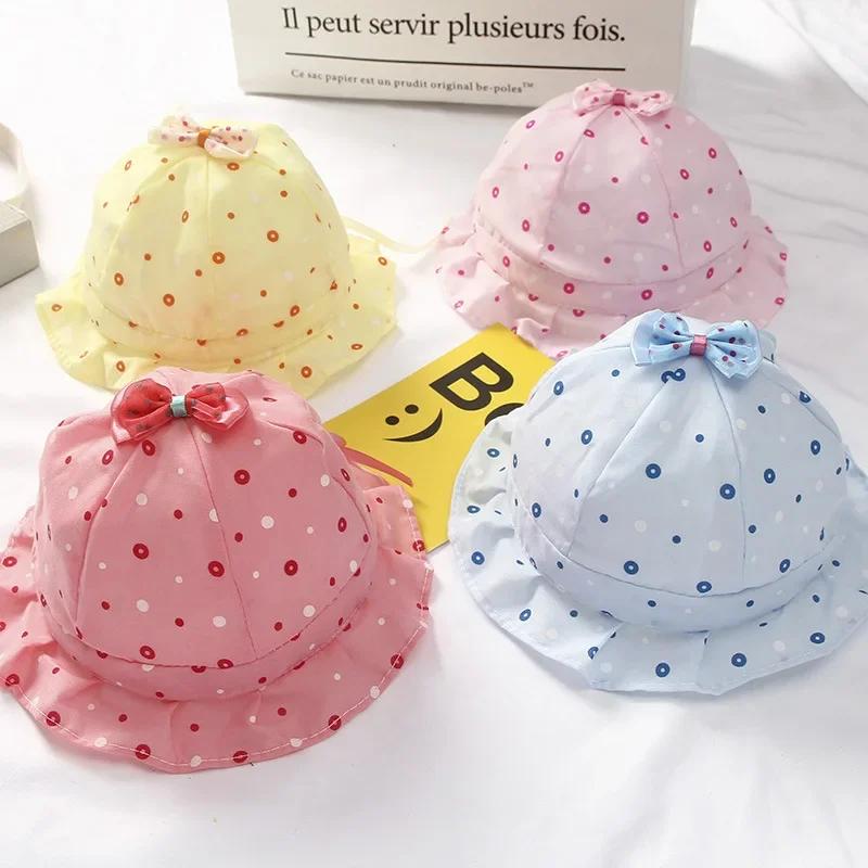0-1 Year Print Baby Bowl Hat Summer Sun Protection Infant Fisherman Cap Thin Cotton Toddler Bucket Cap Boys Girls Outdoor Visors