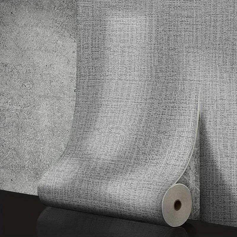 50cm Self-Adhesive Foam Wall Panel Wide 3D Linen PVC Texture Waterproof Soundproof Removable for Living Room Bedroom Home Decor