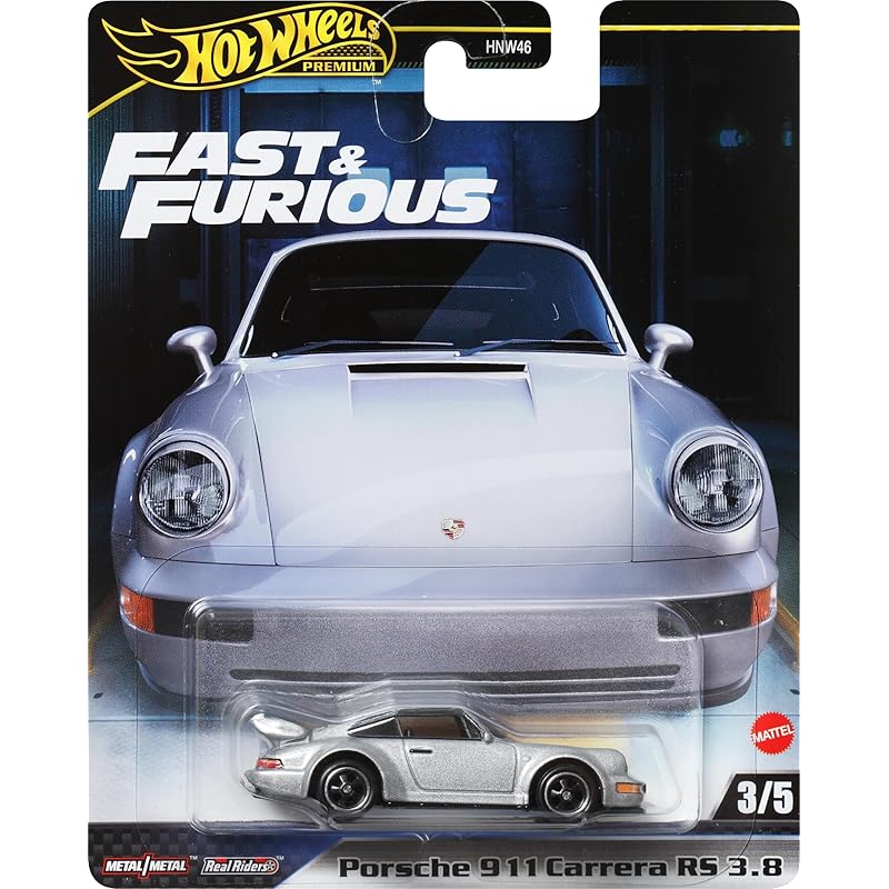 Колеса Hot Wheels) форсаж - porsche 911 Carrera RS 3.8 игрушечная машинка мини-машинка от 3 лет серебристый HRT97