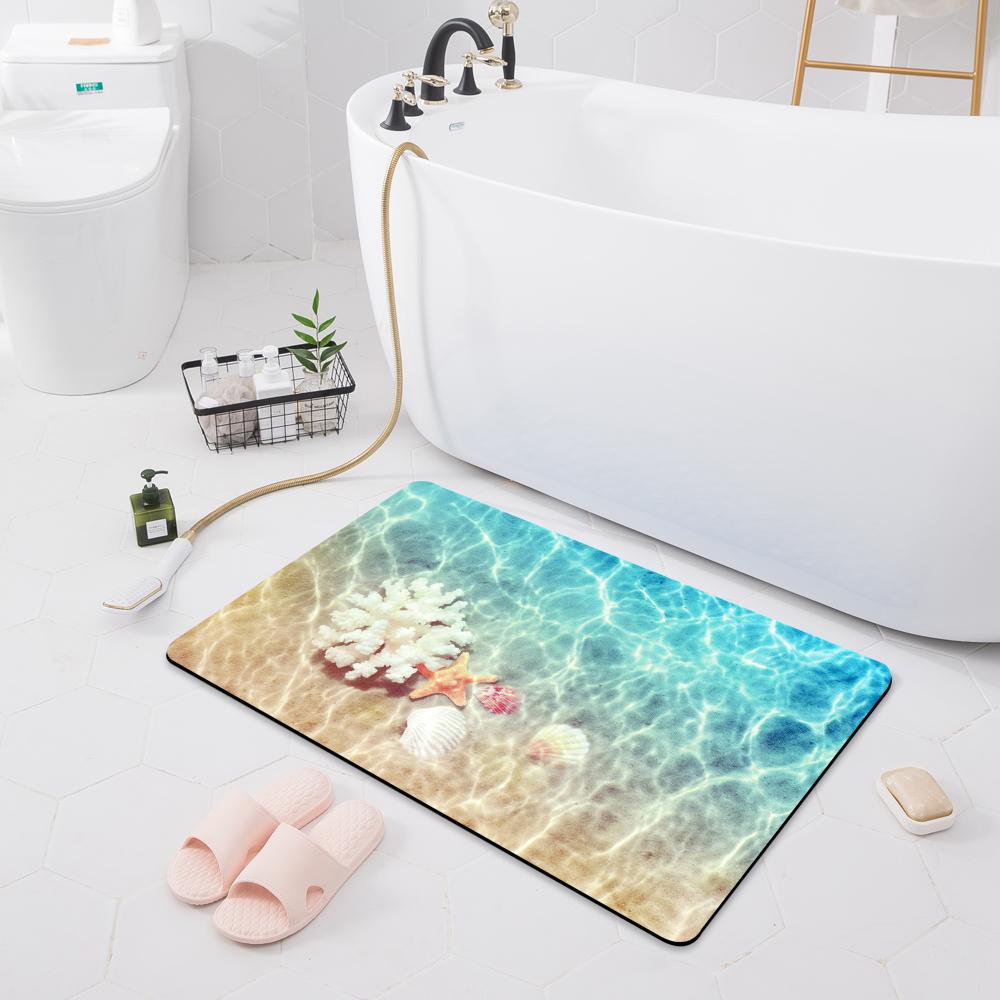 Впитывающий нескользящий коврик для ванной комнаты, дверной коврик, туалетный пол, душевая комната, коврик для ванны, кухонный коврик