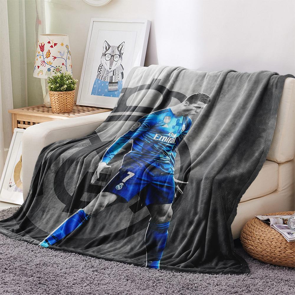 Cristiano Ronaldo Flannel Blanket, High quality Comfortable for All Seasons, Home Decor, Warmth and Comfort