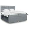 Maison Exclusive - Sommier À Lattes De Lit Avec Matelas Gris Clair 200x200cm Tissu