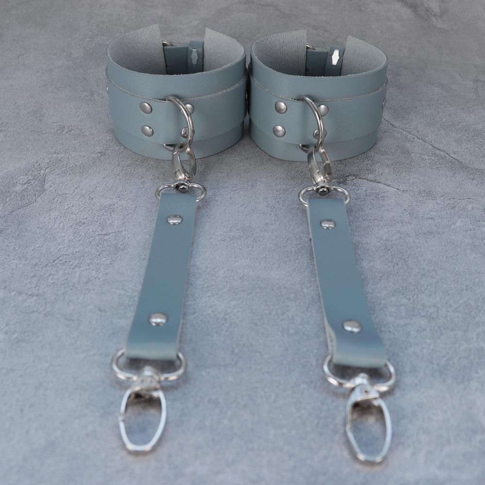 Leather Erotic Handcuffs Ankle Adjustable Restraint Sex Cuff BDSM Bondage Slave Sex Toys For Couple Adult Games New Exotic