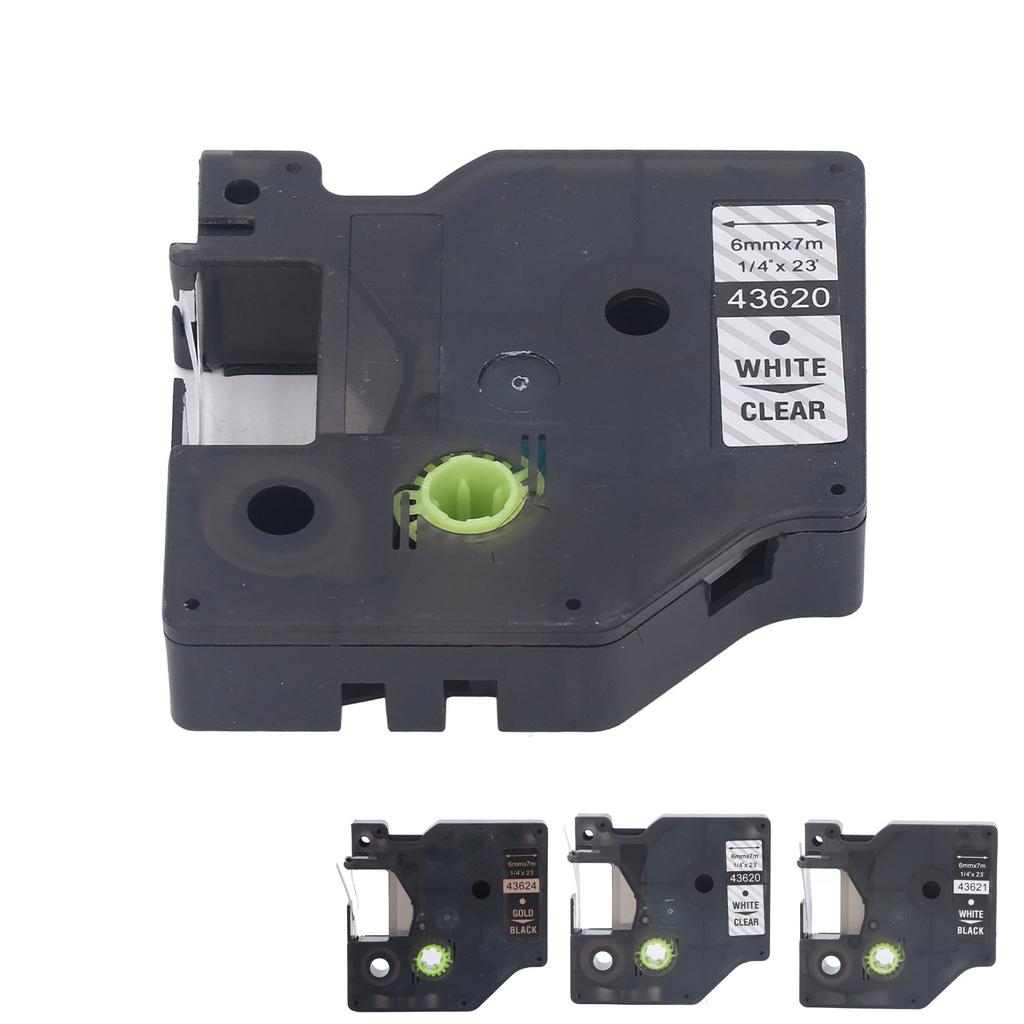 Лента для этикеток шириной 6 мм, длиной 23 фута, водонепроницаемая, маслостойкая, ПЭТ, прозрачная, для этикеток LMPC 16596 L