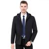 Куртки для мужчин среднего возраста, тонкие худи в стиле business casual для весны и осени, универсальные куртки из тутового шелка для пап среднего и пожилого возраста