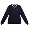 J.Lindeberg Logo Zip Round Neck Long Sleeve Jacket Women jackets Navy-Blue GWJS09457-6855