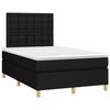 Maison Exclusive - Sommier à lattes de lit avec matelas noir 120x190 cm tissu