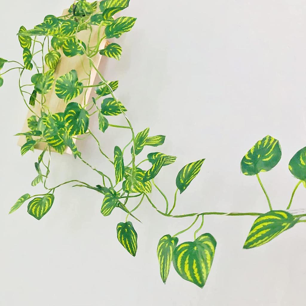 Cross-Border Green Watermelon Leaf LED Copper Wire String Lights for Turtle Green Rattan Decoration