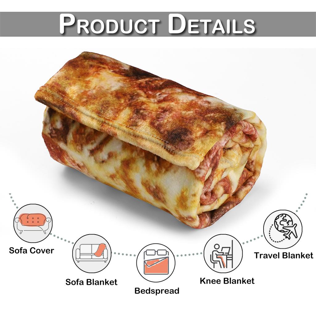Двустороннее мягкое фланелевое гигантское мучное одеяло для буррито, тортилья, 285 г/м², одеяла для тако, теплые обертывания для пиццы и пирогов, пищевое одеяло