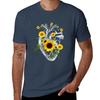 Spring floral Human heart, Heart flower, sunflowers,yellow floral T-Shirt t shirt man casual T-Shirt