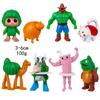 Набор 3D фигурок аниме Tung Tung Sahur, Креативная фигурка монстра-гибрида, Игрушка, Модель, Декор, Подарок для детей, ПВХ, Миниатюрная статуэтка, Коллекционная