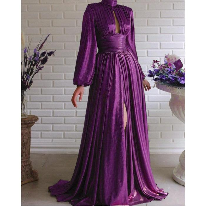 Новое весенне-летнее популярное цветом на талии висящее на шее маятник сексуальное авокадо-зеленое платье длинное платье