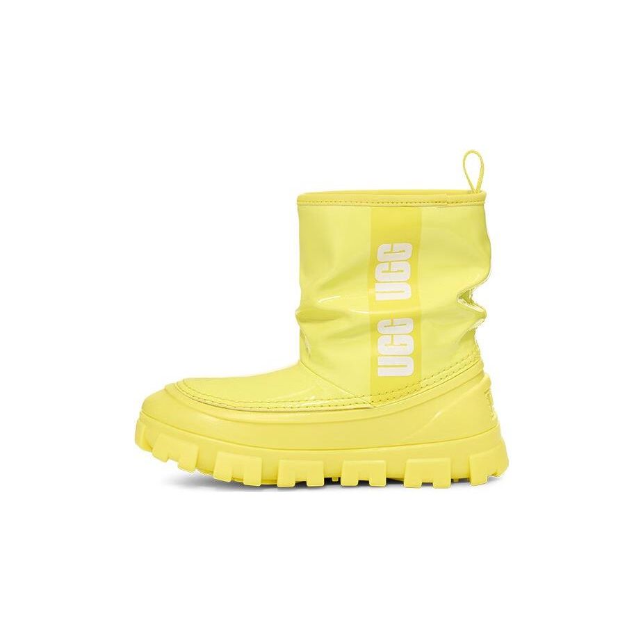 UGG Удобные молодежные зимние ботинки до середины голени на толстой подошве, детские ботинки грушевидно-желтого цвета 1143697-PRF