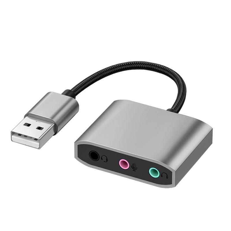 USB-аудиоконвертер 3,5 мм для прямых трансляций - Внешняя звуковая карта без драйверов