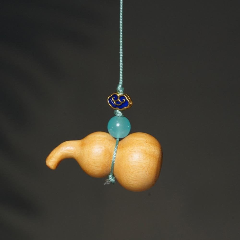 Chinese Style Sandalwood Gourd Keychain Pendant Gourd Car Keychain Wooden Pendant Phone Chain Men