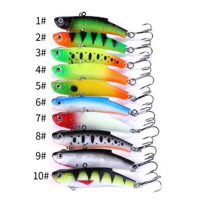 7CM 17G Зимняя рыболовная приманка VIB Ice Fishing Lure Мягкая рыболовная приманка с чернилами