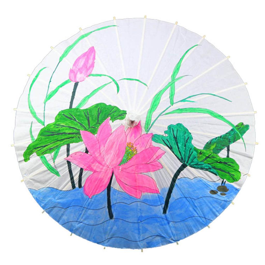 Детский бумажный зонтик из бамбука и бумаги в китайском стиле, элегантные белые бумажные зонтики своими руками для украшения