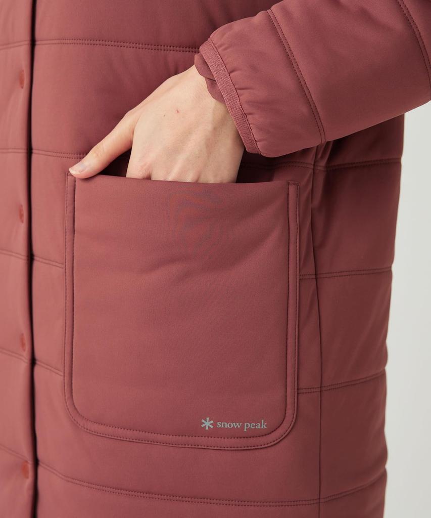 Snow Peak Flexible Insulated Long Cardigan Light Size SW-25AW001 (Women's Cardigan, Brown, 3)