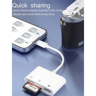3 в 1 OTG Card Reader Type C Lightning to SD TF Memory Card Adapter для ПК, ноутбука, iPhone, Multi Smart Card Reader, не требуется приложение