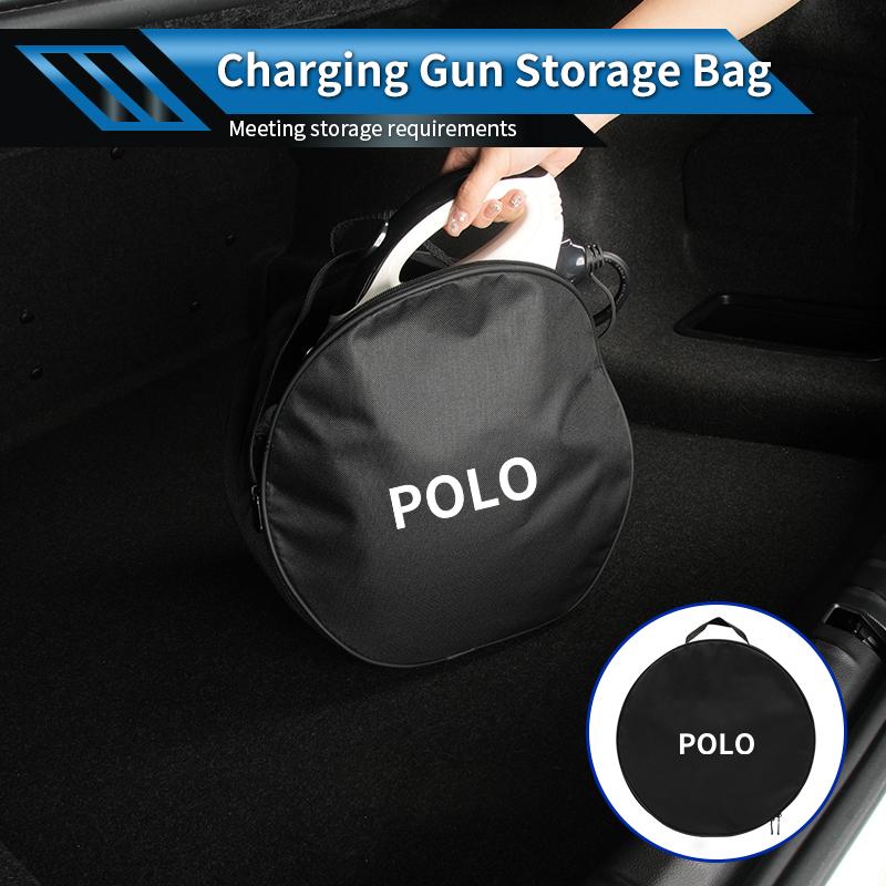 BIG1 Car Charging Gun Bag Oxford Cloth Gun Cables Storage Box Auto Accessories For Volkswagen VW Polo CC Bora Golf Jetta Lavida