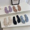 Internet Celebrity New One-word Sandals Women 2021 Summer Fashion Korean Version Simple Flat-bottomed Outer Slippers Casual Lazy Shoes