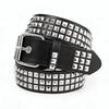 Vintage Metal Gothic Waistband PU Leather Y2K Pyramid Belt Fashion Punk Rivet Belt  Male Female Use