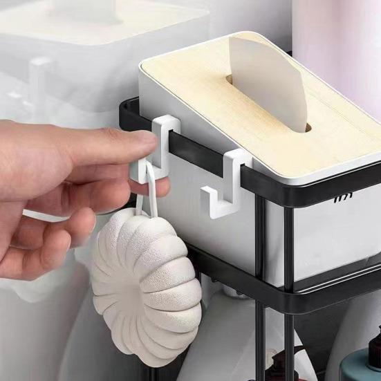 Полка для хранения Yousheng, органайзер для туалета и ванной комнаты, антикоррозийное покрытие, устойчивое к коррозии, установка без сверления, большая вместительная полка для туалета