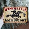 Металлическое Настенное Искусство Winchester Ретро Пули Винтажная Жестяная Вывеска для Гаража