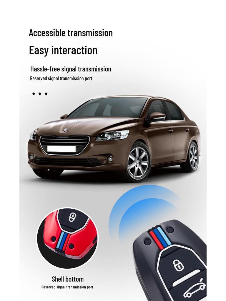 Peugeot Car Key Cover for Dongfeng 408, 4008, 308, 3008, 508, 5008, 2008 – Snap Button Shell