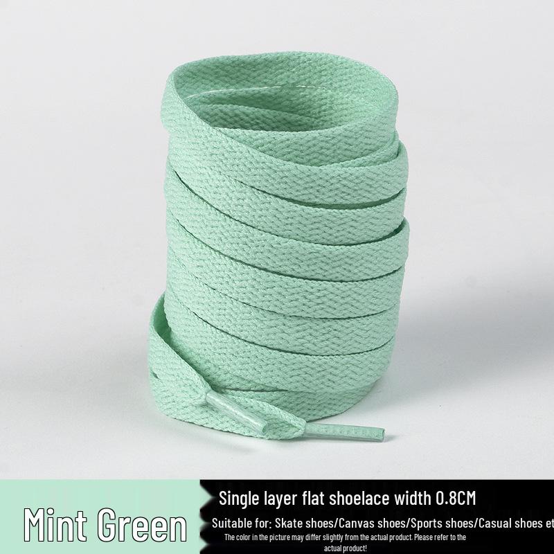 Flat Shoelaces for Canvas Sports & Skate Shoes, Casual Boots, Little White Shoes, Unisex Pure White Shoelaces