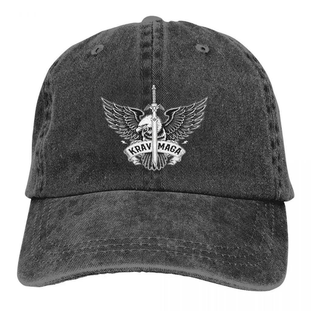 Krav Maga Eagle Washed Baseball Cap Army Navy Fitted Retro Hip Hop Hats Spring FeUnisex Unisex Hunting Camping Design Cap