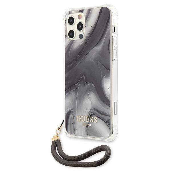 Guess Guhcp12Mksmagr Iphone 12/12 Pro 6,1 Szary/Grey Hardcase Marble Collection