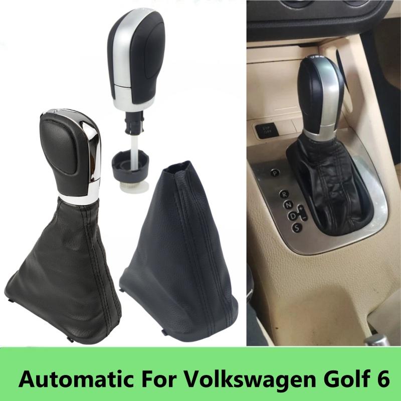For VW VOLKSWAGEN Golf 6 MK6 DSG Gear Shift Knob Stick Pen Lever Shifter Gaiter Boot Collar Car Styling Accessories