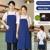 Breathable Sleeveless Apron Canvas Working Clothes Portable Cooking Aprons  For Restaurants Cafe