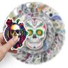 50 Colorful and Terrifying Skull Halloween Personalized Luggage, Refrigerator, Car, Scooter, Mobile Phone Graffiti Stickers