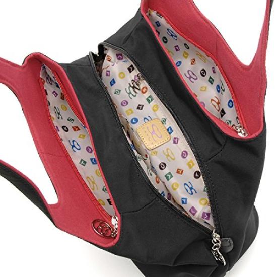 Savoy Handbag SM081004 Black Red