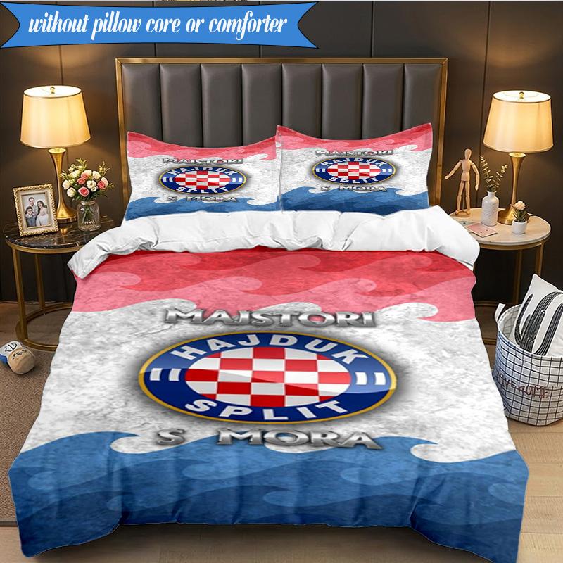 HNK Hajduk Split 3pcs Bedding,Including 1pc Duvet Cover And 2pcs Pillowcases Perfect for Christmas,Ideal for Bedroom, Dormitory