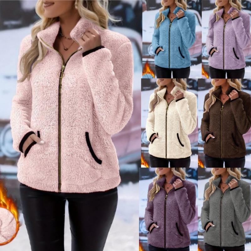 Women S Casual Fleece Zip Up Long Sleeve Sweatshirt