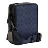 COACH Sullivan 16 Classic Print Zipper Closure Leather Shoulder Bag Small Men's Blue