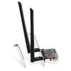Сетевая карта Binardat WiFi6 AX3000 PCIe с чипом Intel AX200, Bluetooth 5.0, двухдиапазонная 2,4 ГГц/5 ГГц, OFDMA и MU-MIMO, Windows 10/11