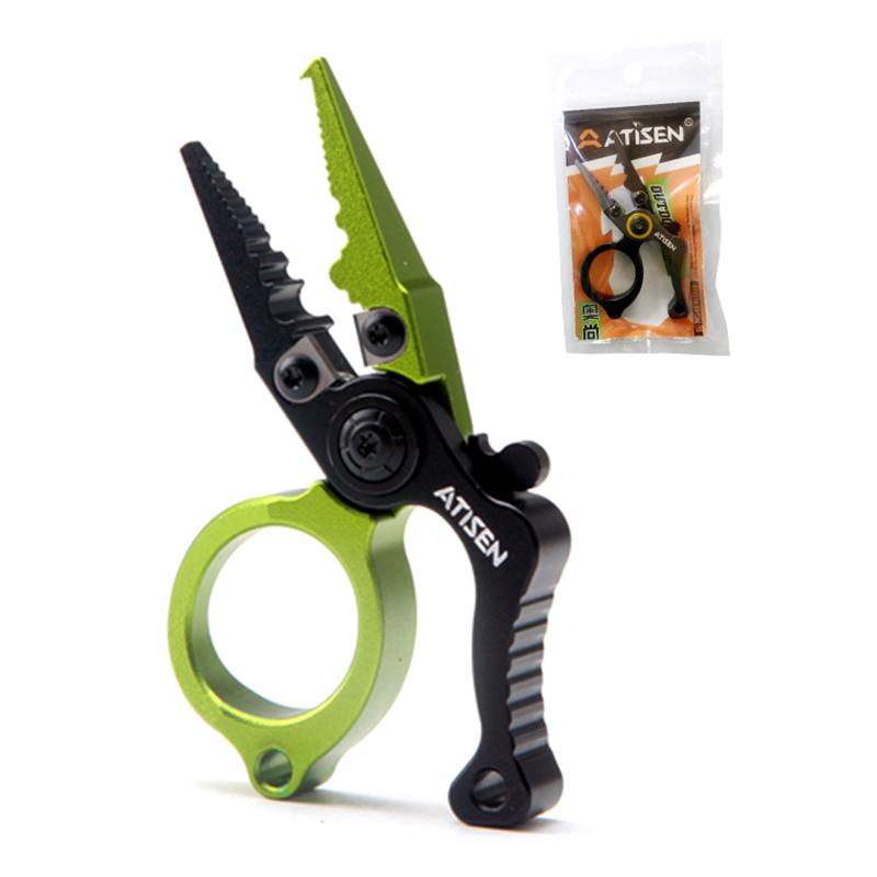 Рыболовные мероприятия Алюминиевый сплав Рыболовные разъемные кольца Плоскогубцы Рыболовные многофункциональные ножницы Переносной легкий нержавеющий съемник крючков