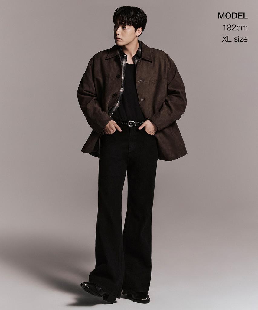 Musinsa Standard Synthetic Suede Car Coat [Brown]