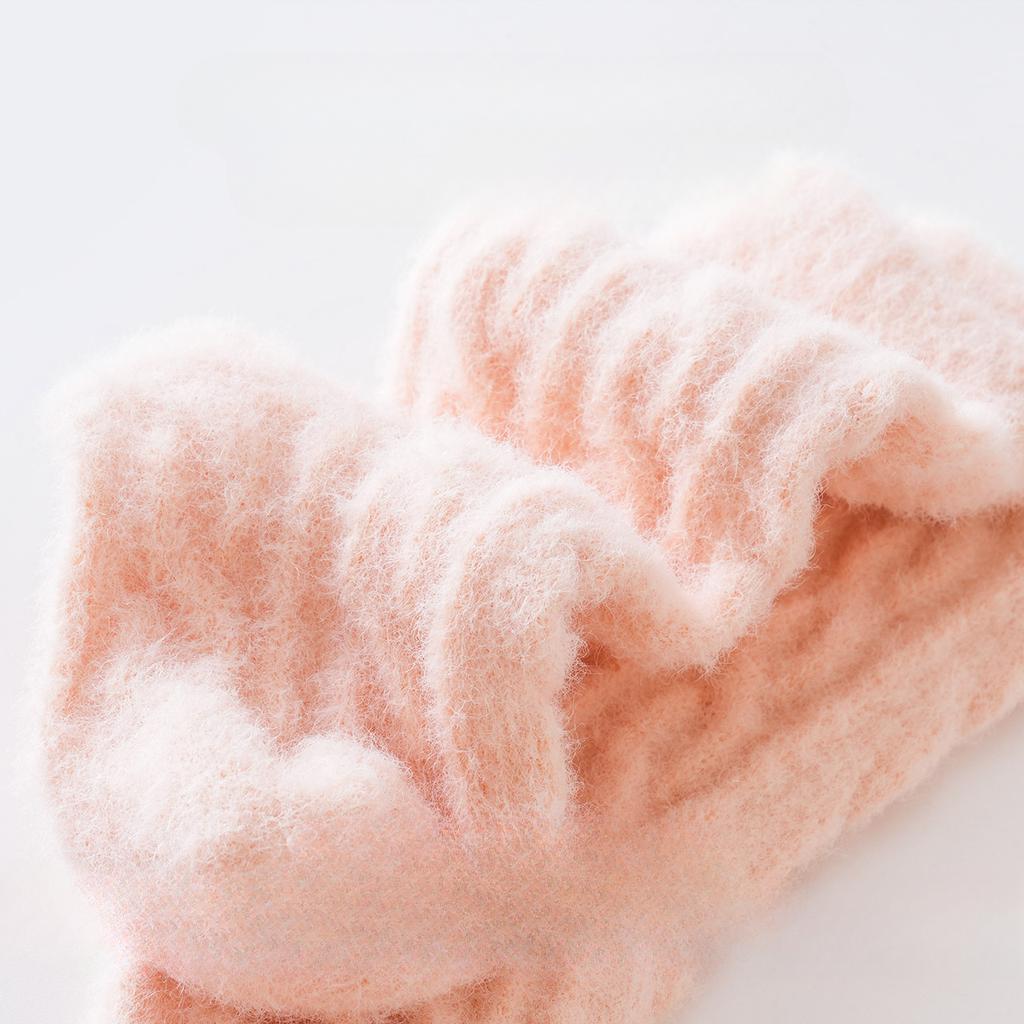 Зимние утолщенные теплые носки для новорожденных, детские гетры, однотонные носки для младенцев, детские спальные носки