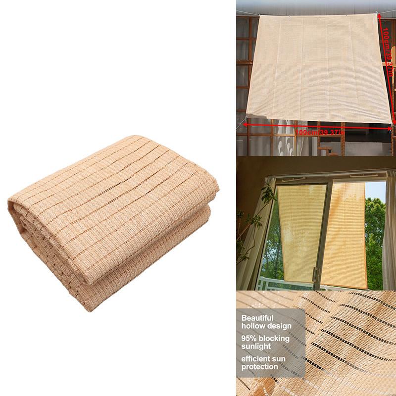 Outdoor Terrace Shading Net HDPE Beige Mesh Plant Shed Sun Cover for Garden Sunscreen Shielding Awning Cloth