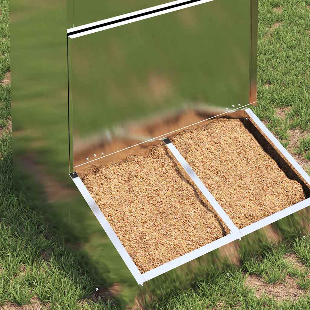 Pig Feeder Silver 55 x 51 x 91.5 cm Galvanized Steel