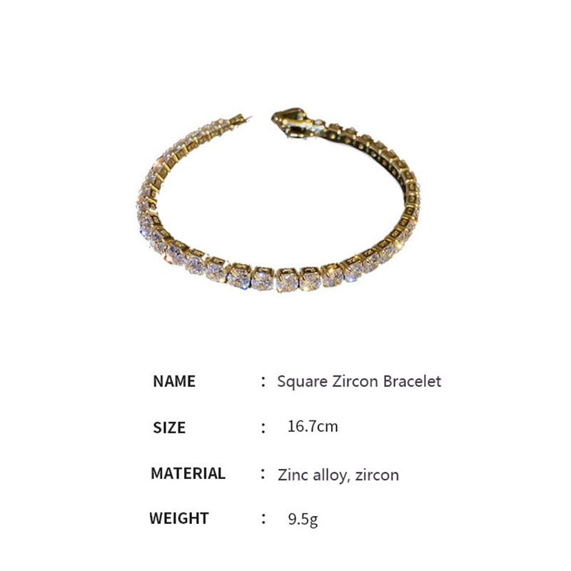 Zircon Geometric Bracelet for Women Luxury Bracelets Hand Chain Trendy Accessories Jewelry Gifts