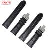 Genuine Leather Watch Strap 21mm 22mm 23mm 24mm Watchband Pin Clasp Mens Leather Bracelet General Watch Band Alligator Grain