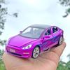 1:32 Tesla Model 3 Alloy Toy Car with Light & Sound Effects, Pull-Back Action.