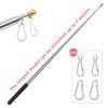 Solid Wood Handle Tour Guide Flag Pole Retractable Teaching Pointer Flagpole  Teaching Tool
